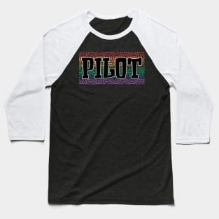 LGBT PATTERN USA PILOT Baseball T-Shirt